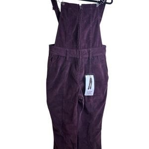 Vanilla Sky Eggplant Corduroy Overalls